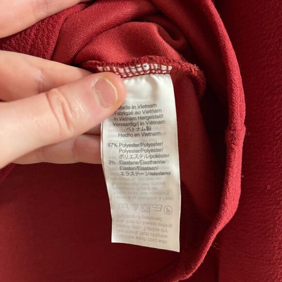 Madewell Texture and Thread Red Wrap Top Medium - Picture 8 of 10